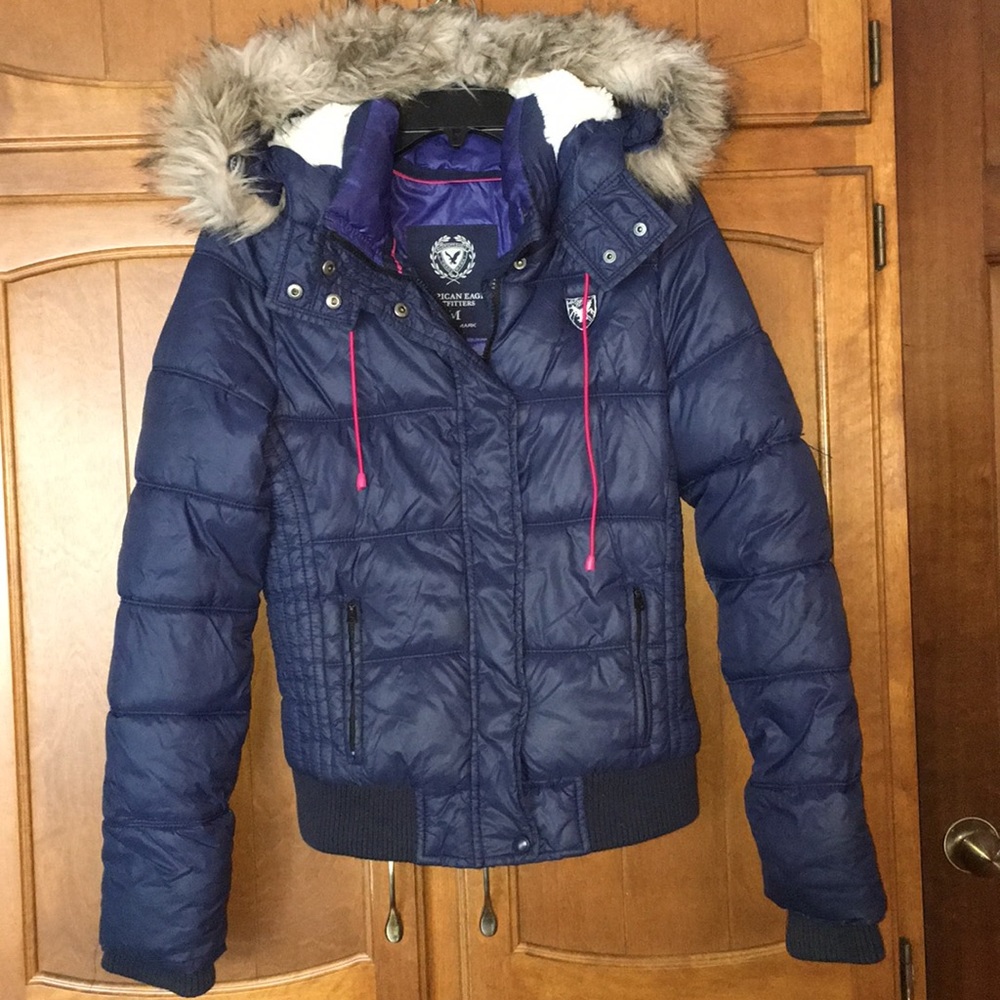 Navy blue winter jacket